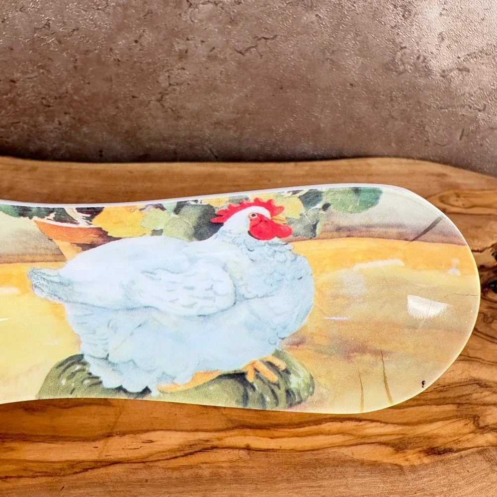 Keller-Charles Philadelphia Melamine Rooster Hen Farmhouse Spoon Rest